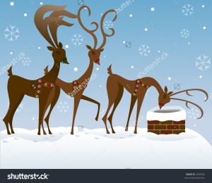 stock-photo-three-of-santa-s-reindeer-on-a-snowy-rooftop-looking-to-see-if-he-s-down-in-a-chimney-2256936